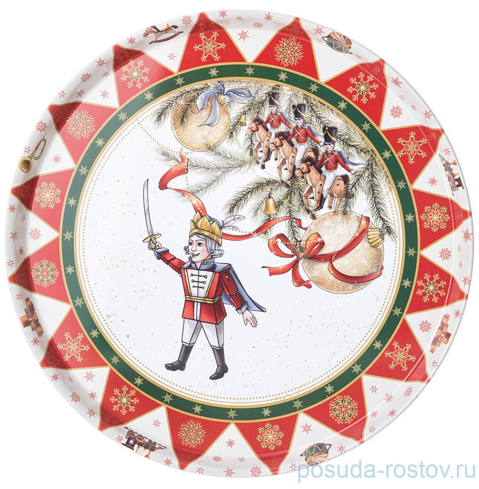 Поднос 33 х 2,1 см сервировочный "Щелкунчик" 2 / 294730