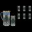 Набор для воды 7 предметов (кувшин 1,2 л + 6 стаканов по 350 мл) &quot;Опера /Империя синяя&quot; / 127768