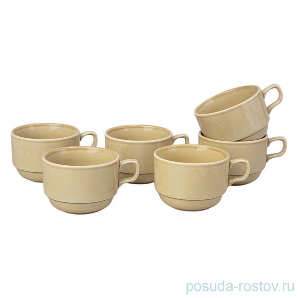 Набор чашек чайных lefard tint 250мл (желтый) 6 шт. / 348209 Набор чашек чайных lefard tint 250мл (желтый) 6 шт. / 348209