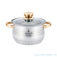 Кастрюля 3,9 л со стеклянной крышкой &quot;Agness&quot; / 200795