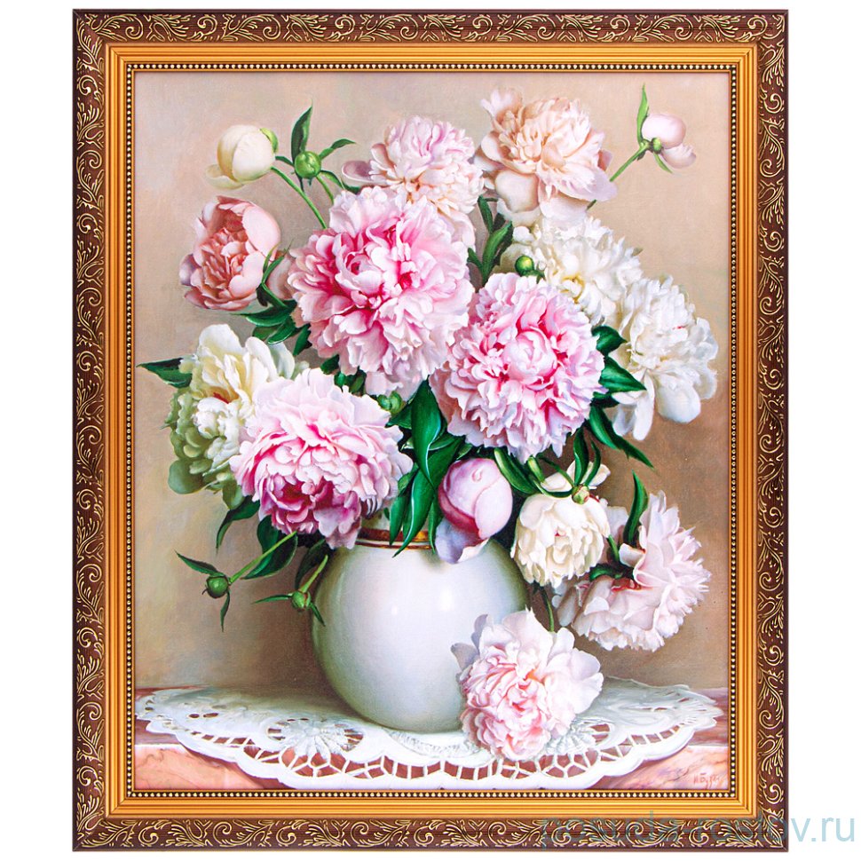 Картина 50 х 60 см в раме "Пионы" / 275169