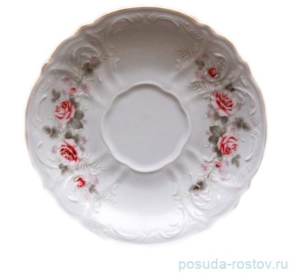 Блюдце 12 см круглое "Бернадотт /Серая роза /золото" / 114287 Блюдце 12 см круглое "Бернадотт /Серая роза /золото" / 114287