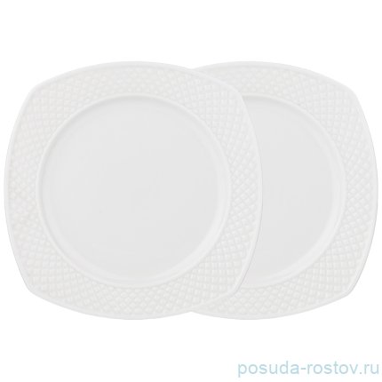 Набор тарелок 19 см 2 шт квадратные &quot;Диаманд&quot; / 230633