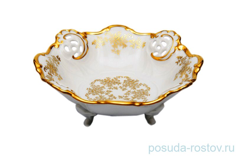 Фруктовница 21 см Барбарина "Кастэл /Золотой цветочный узор" / 013076 Фруктовница 21 см Барбарина "Кастэл /Золотой цветочный узор" / 013076