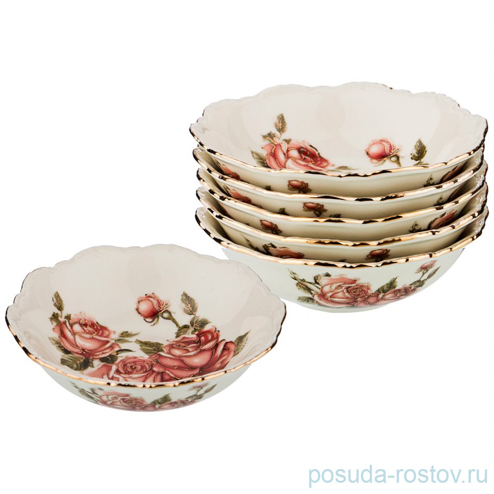 Набор розеток 10 см 6 шт "Корейская Роза" / 199237