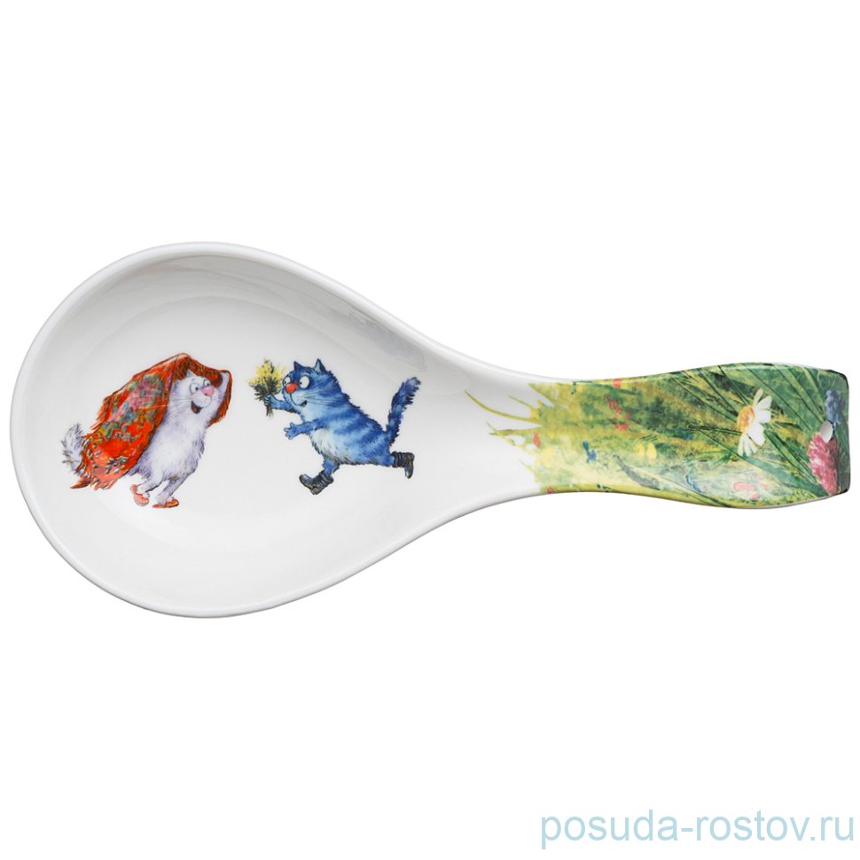 Подставка под ложку 23 х 10,5 х 3 см "Синие коты /Русское поле" / 250813