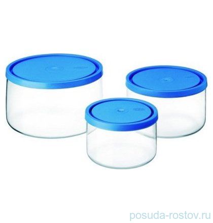 Набор контейнеров для хранения 3 предмета (0,4 л + 0,8 л +1,5 л) с пластиковыми крышками &quot;Simax&quot; / 135926