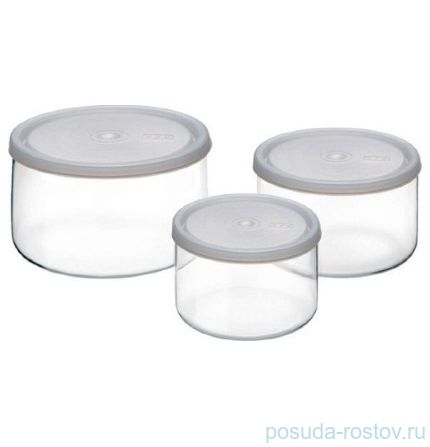 Набор контейнеров для хранения 3 предмета (0,4 л + 0,8 л +1,5 л) с пластиковыми крышками &quot;Simax&quot; / 135926
