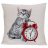 Наволочка 45 х 45 см, без люрекса &quot;Кошки /Котёнок и часы&quot; / 298947