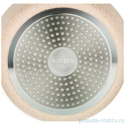 Сковорода 26 х 6,5 см глубокая с антипригарным мраморным покрытием &quot;Agness /Granite&quot; / 208684