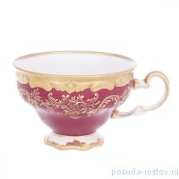 Чашка чайная 210 мл 1 шт &quot;Ювел /Красный с золотым узором&quot; / 223173