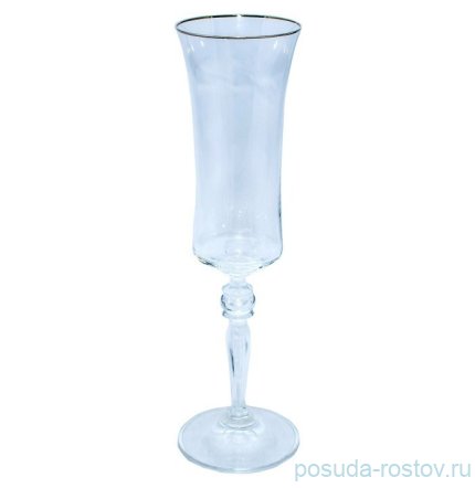 Бокал для шампанского 190 мл 1 шт &quot;Грация /Отводка платина&quot;** / 370444