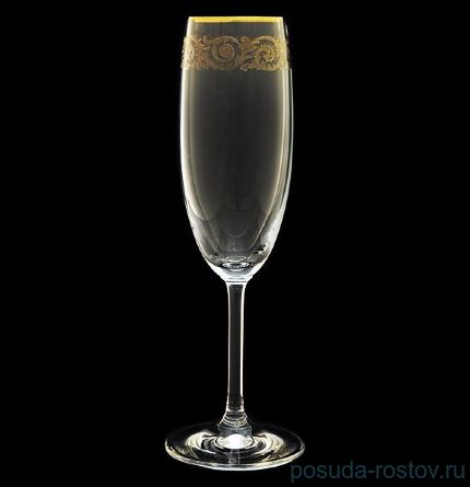 Бокал для шампанского 175 мл 1 шт &quot;Гала /Золотая коллекция, тонкое золото&quot; / 124457