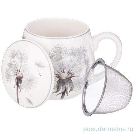 Кружка заварочная 420 мл с крышкой и металлическим ситом &quot;Dandelion&quot; / 331949