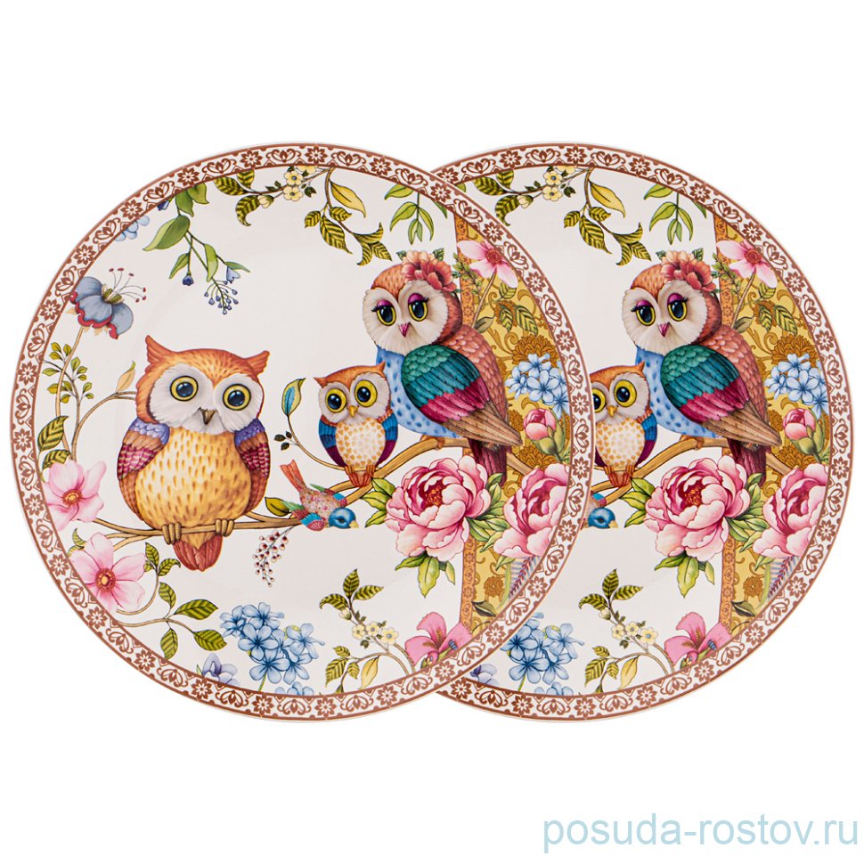 Набор тарелок 20,5 см 2 шт "owls family" / 229415 Набор тарелок 20,5 см 2 шт "owls family" / 229415