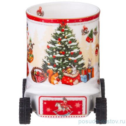 Кружка на колесиках 350 мл красная &quot;С Новым годом! /Ёлка&quot; / 263980