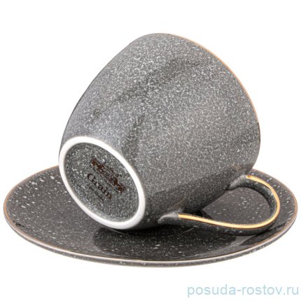 Набор чайных пар 220 мл 2 шт &quot;Grain /серая&quot; / 341966
