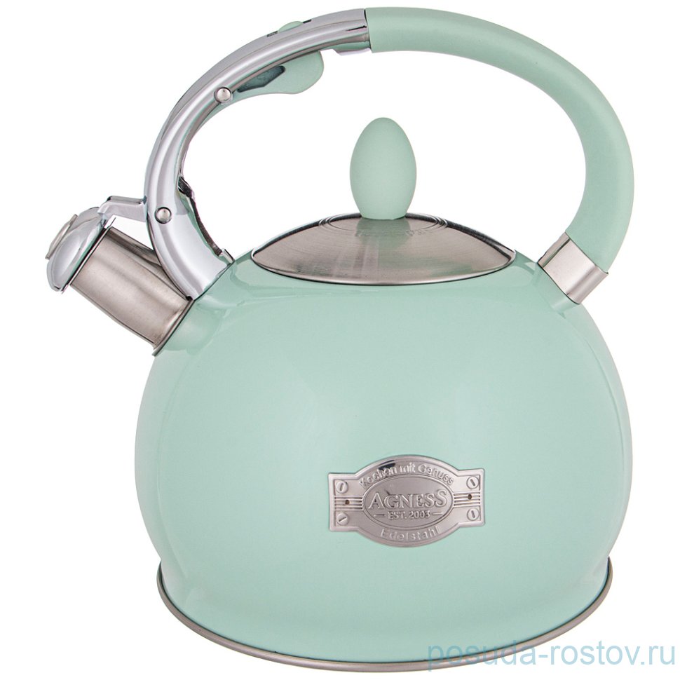 Чайник 3 л со свистком термоаккумулирующее дно индукция "Agness" / 252409