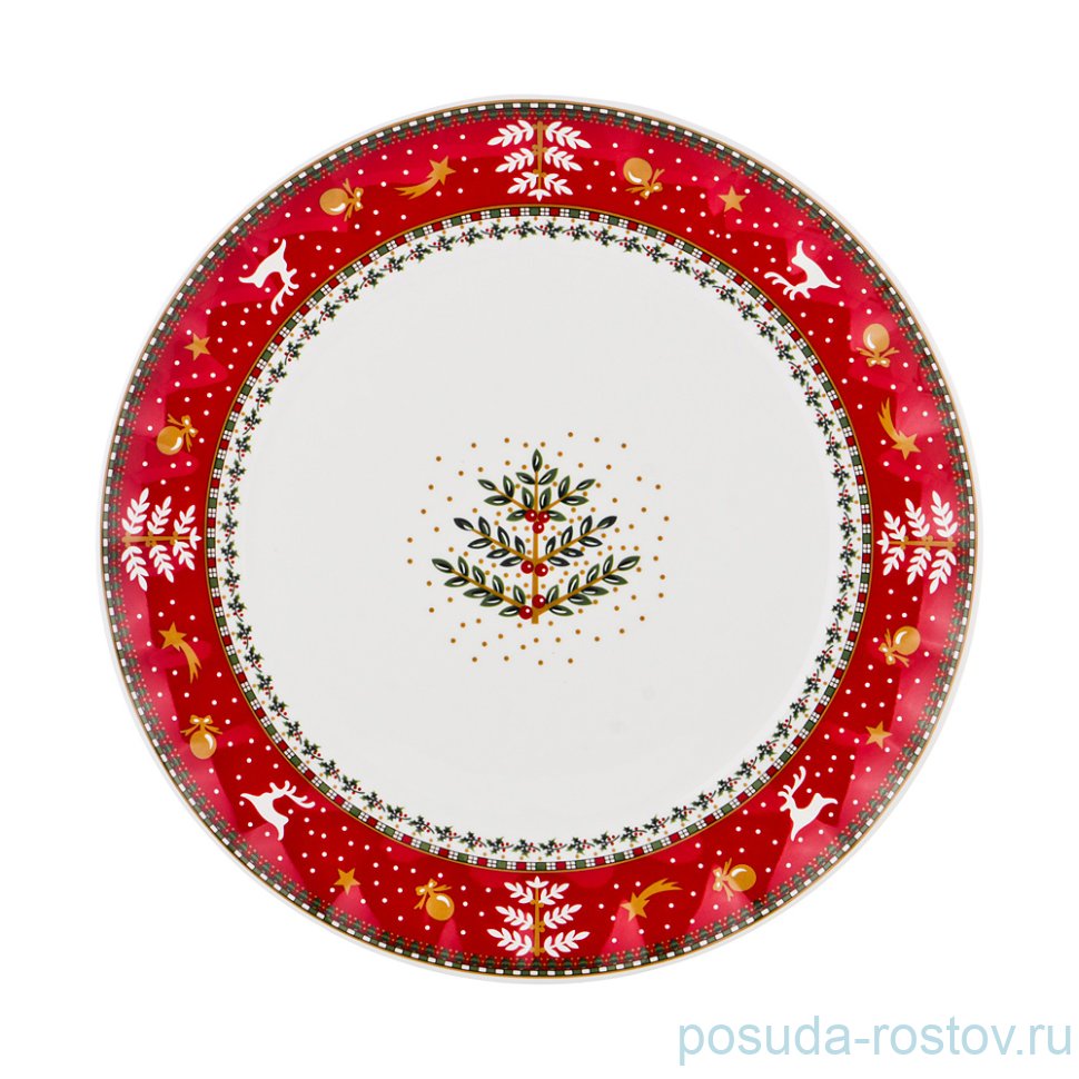 Блюдо 20 см круглое "Christmas Collection /Красная" / 198760