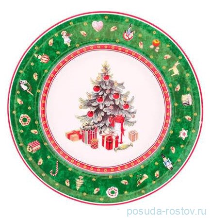 Тарелка 21,1 х 1,7 см "Christmas world /Green 2" / 337498 Тарелка 21,1 х 1,7 см "Christmas world /Green 2" / 337498