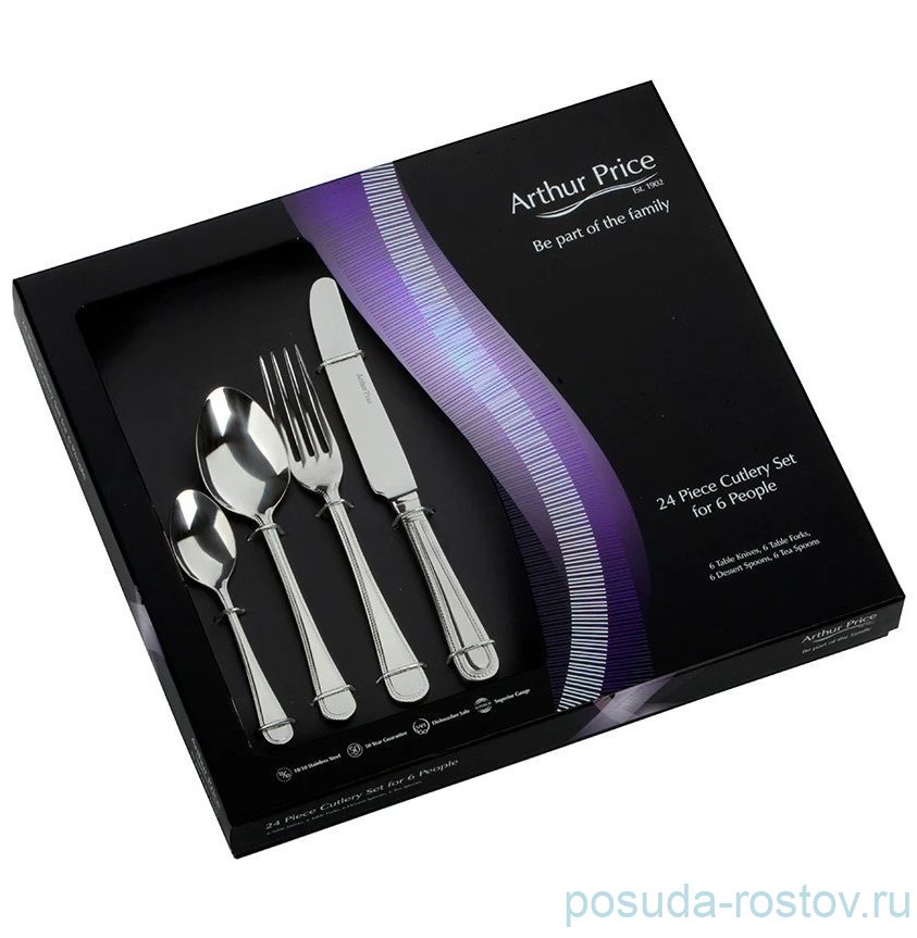 Столовые приборы 24 предмета на 6 персон "Bead" / 370024 Столовые приборы 24 предмета на 6 персон "Bead" / 370024