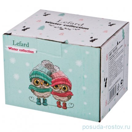 Кружка 350 мл &quot;милые совята /зелёный&quot; / 197395