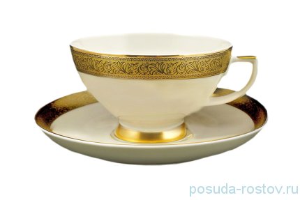 Набор чайных пар 210 мл 6 шт &quot;Констанц /Creme Gold 9349&quot; / 150146