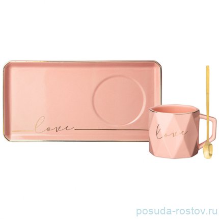Чайная пара 260 мл розовая &quot;break time&quot; / 260038