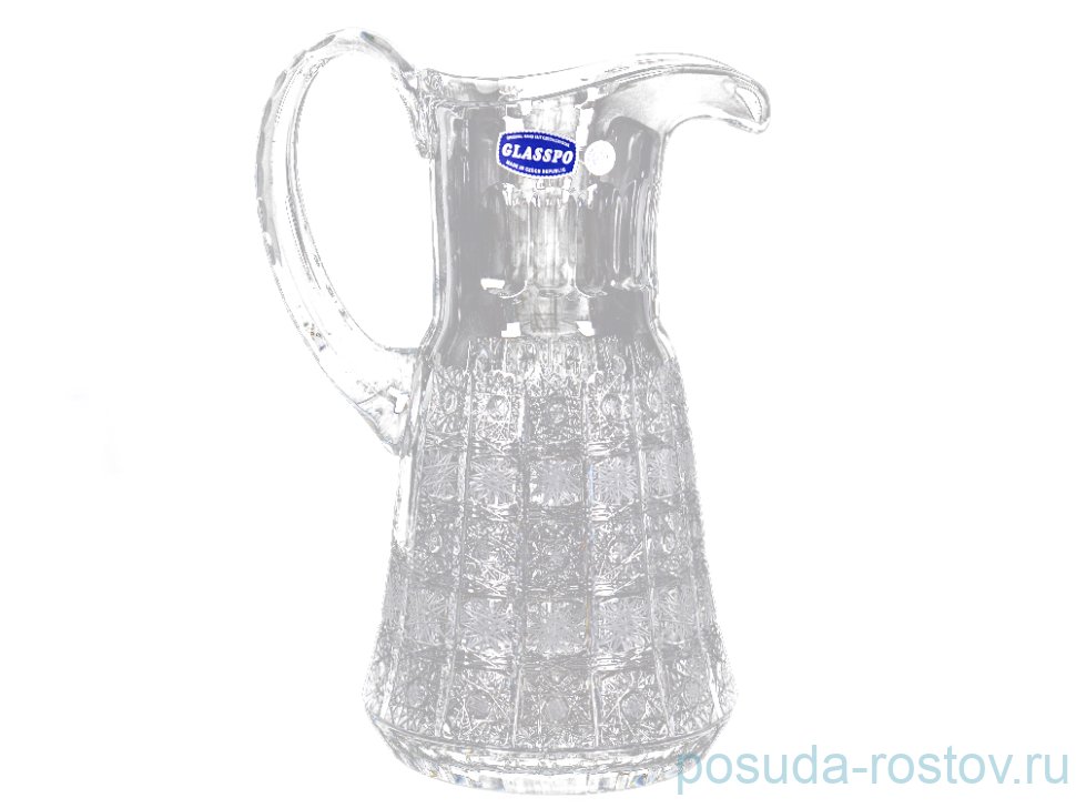 Кувшин для сока 1,3 л "Glasspo /Хрусталь резной" / 013351 Кувшин для сока 1,3 л "Glasspo /Хрусталь резной" / 013351