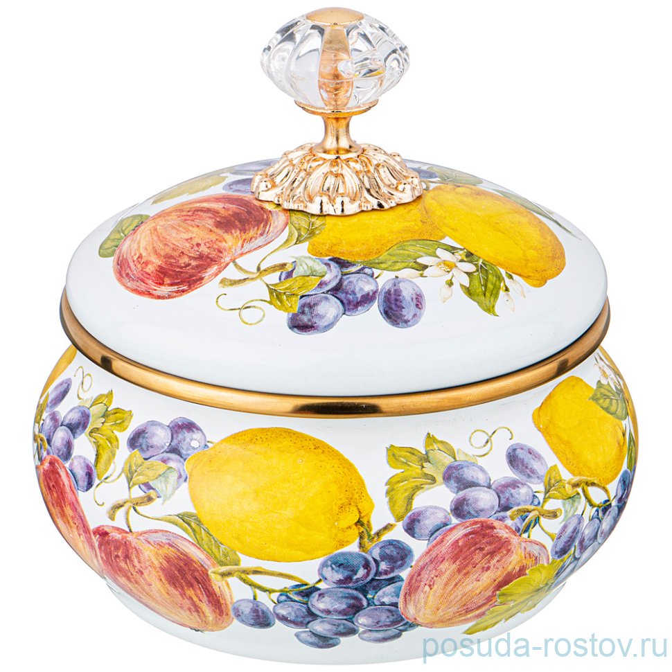 Сахарница 850 мл эмалированная "Agness /Фландрия /Фрукты" / 225335 Сахарница 850 мл эмалированная "Agness /Фландрия /Фрукты" / 225335