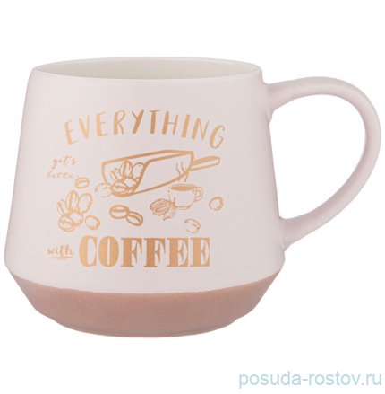 Кружка 470 мл бело-кремовая &quot;Coffemania /Everything Coffee&quot; / 301247
