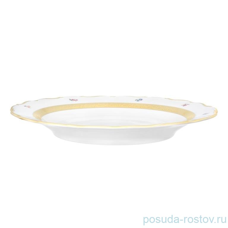 Блюдо 30 см круглое глубокое "Офелия /Мелкие цветы /золото /3052" / 360094 Блюдо 30 см круглое глубокое "Офелия /Мелкие цветы /золото /3052" / 360094