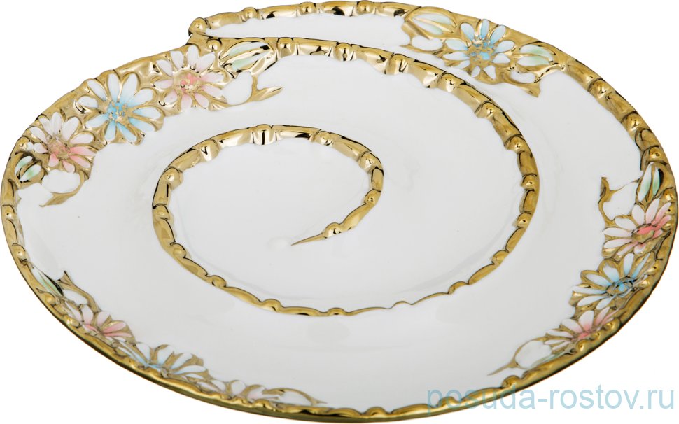Блюдо 24 х 3 см круглое "Букетик" / 194433