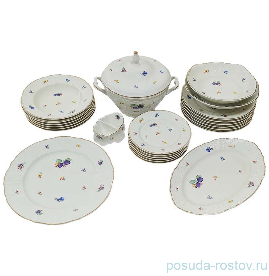 Столовый сервиз на 6 персон 24 предметов "Бернадотт /Сливы /СК" / 148893
