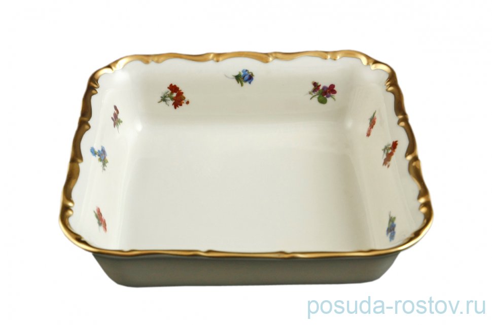 Салатник 24 см квадратный "Анжелика /Мелкие цветы /СК" / 072008 Салатник 24 см квадратный "Анжелика /Мелкие цветы /СК" / 072008