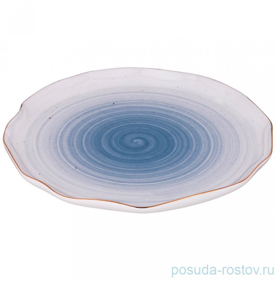 Блюдо 25 см круглое "Колор де аква /синяя" / 190728 Блюдо 25 см круглое "Колор де аква /синяя" / 190728