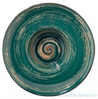 Тарелка 24 см глубокая зелёная &quot;Spiral&quot; / 261634