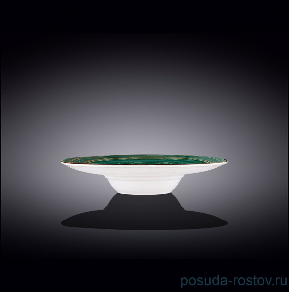 Тарелка 24 см глубокая зелёная "Spiral" / 261634 Тарелка 24 см глубокая зелёная "Spiral" / 261634
