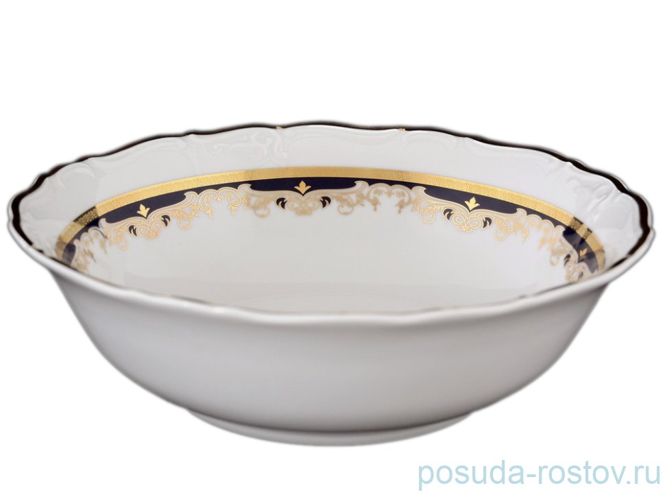 Салатник 23 см "Мария-Луиза /Лилии на синем" / 056409 Салатник 23 см "Мария-Луиза /Лилии на синем" / 056409