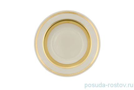 Набор тарелок 23 см 6 шт глубокие &quot;Констанц /Двойная золотая лента /9321&quot; крем. / 017264