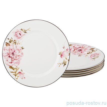 Набор тарелок 26,5 см 6 шт &quot;пионы&quot; / 186249