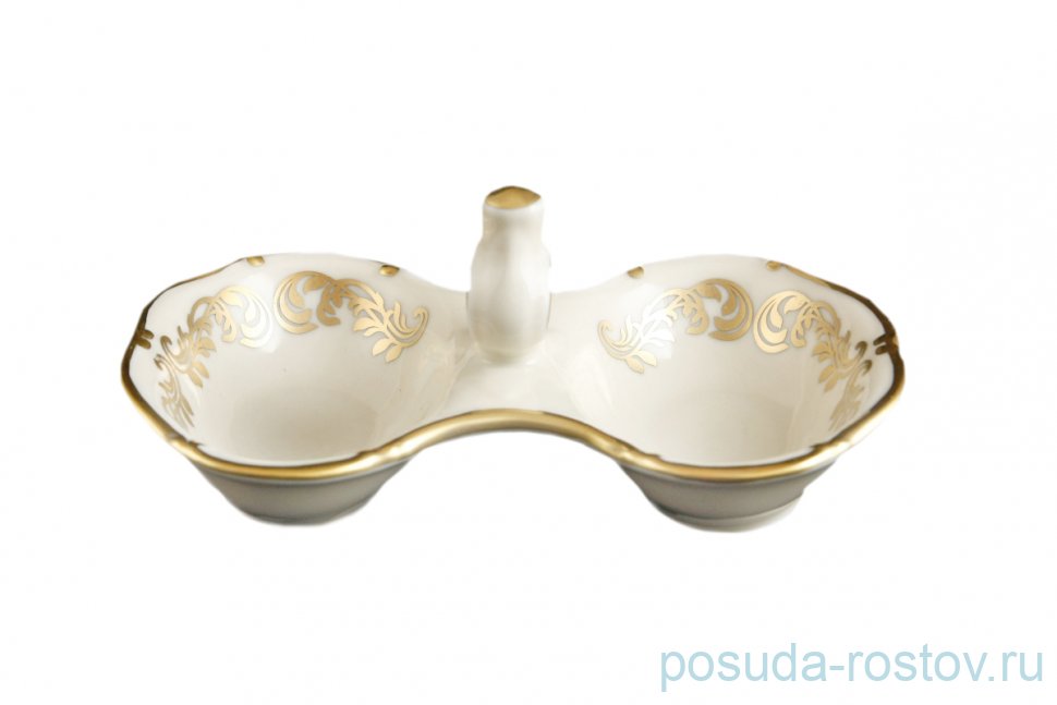 Прибор для специй двойной Bohemia Porcelan Moritz Zdekauer 1810 s.r.o. "Анжелика /Золотые вензеля /СК" / 097710 Прибор для специй двойной Bohemia Porcelan Moritz Zdekauer 1810 s.r.o. "Анжелика /Золотые вензеля /СК" / 097710