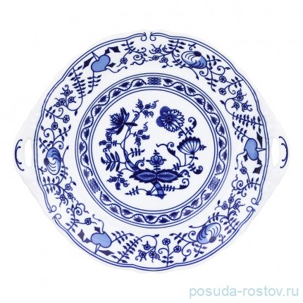 Блюдо 27 см круглое с ручками &quot;Мэри Энн /Гжель&quot; / 366018