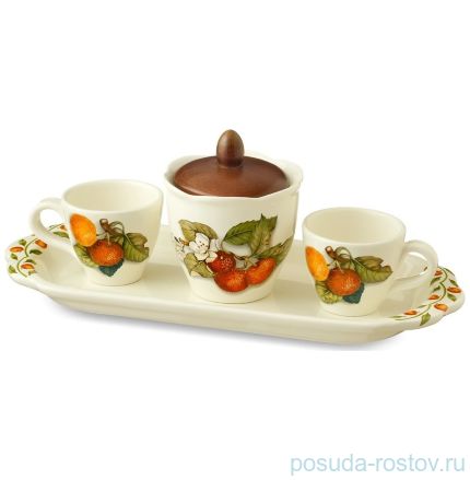 Кофейный набор на 2 персоны 5 предметов &quot;Artigianato ceramico /Груша&quot; / 149418