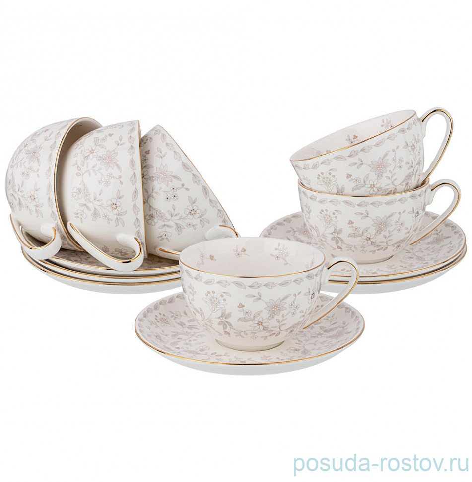 Набор чайных пар 280 мл 6 шт "Emily" / 225675