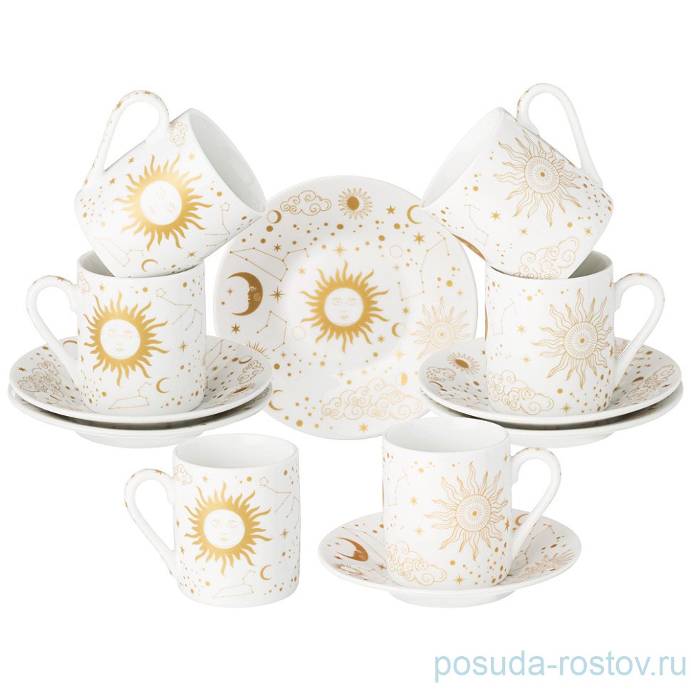 Набор кофейных пар 100 мл 6 шт "astronomy" / 332596 Набор кофейных пар 100 мл 6 шт "astronomy" / 332596