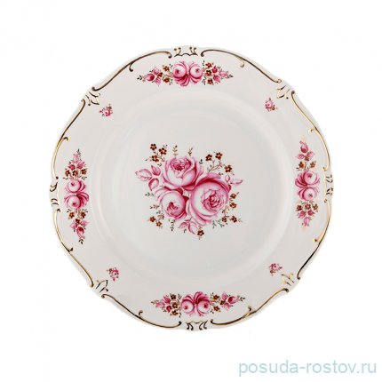 Блюдо 30 см круглое &quot;Роза /Золото&quot; / 085373