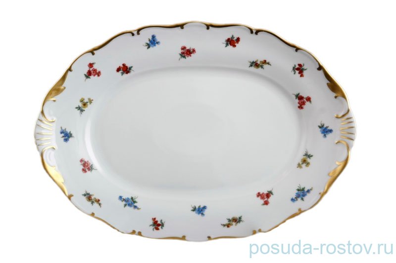 Блюдо 32 см овальное "Анжелика 811 /Мелкие цветы" / 071178 Блюдо 32 см овальное "Анжелика 811 /Мелкие цветы" / 071178