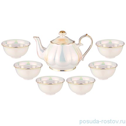 Чайный набор 7 предметов (заварочный чайник 1,2 л + 6 пиал по 250 мл) &quot;Pearl&quot; / 236146
