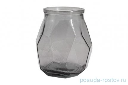 Ваза для цветов 19 см серая &quot;origami&quot; / 303145